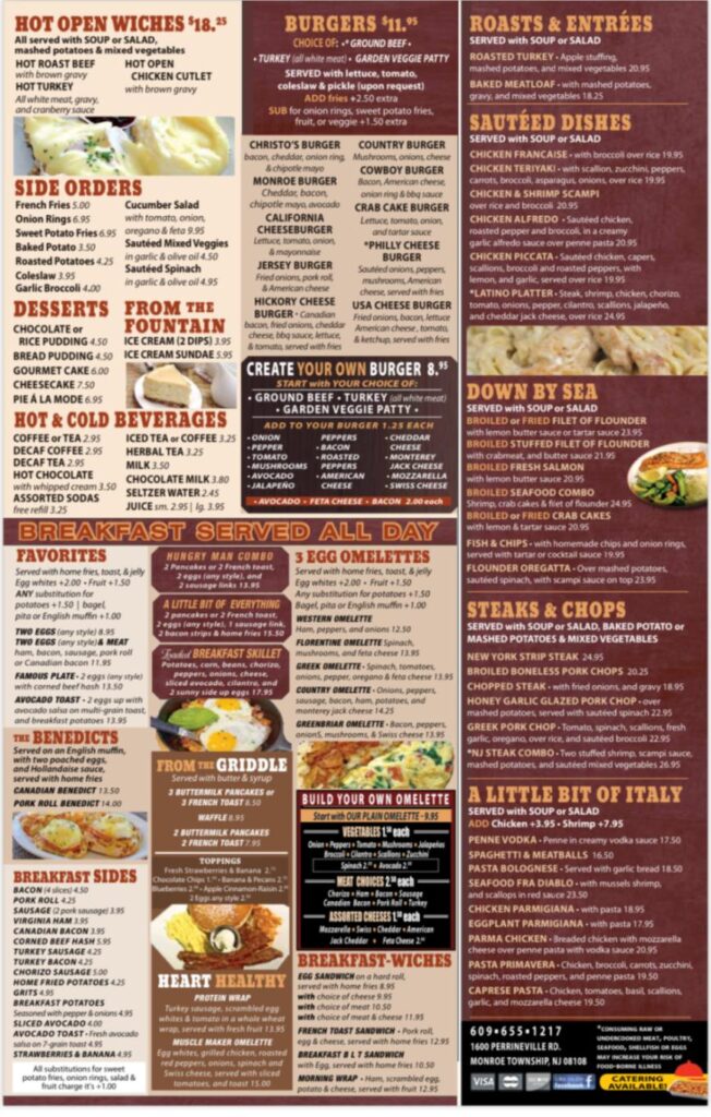 Christos Kitchen Menu 2