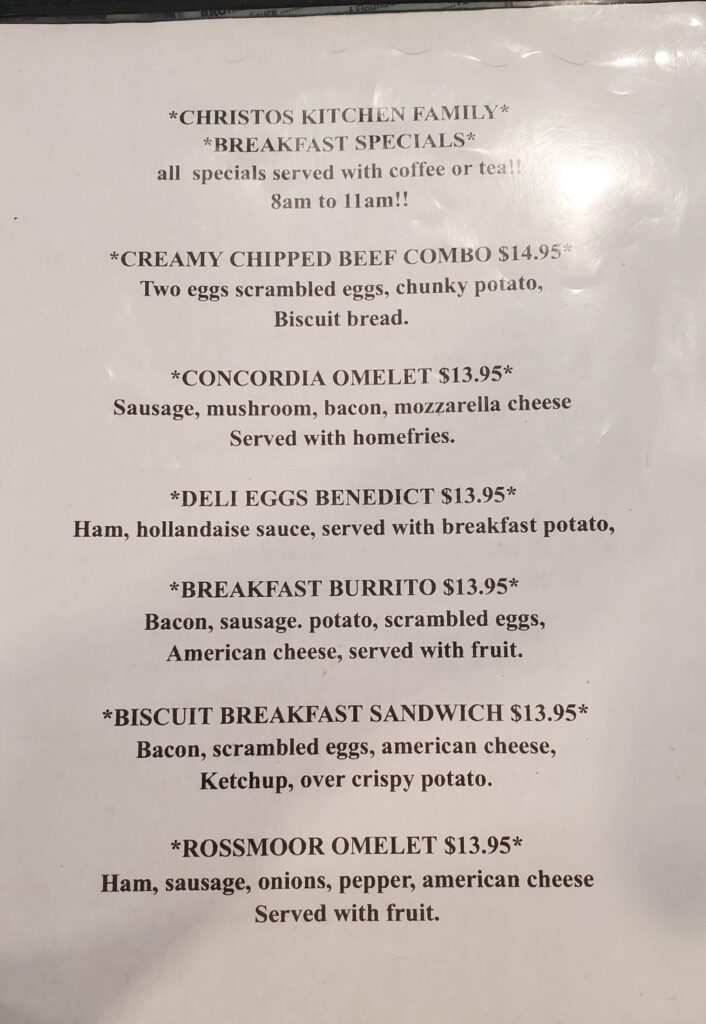 Christos Kitchen Menu 5