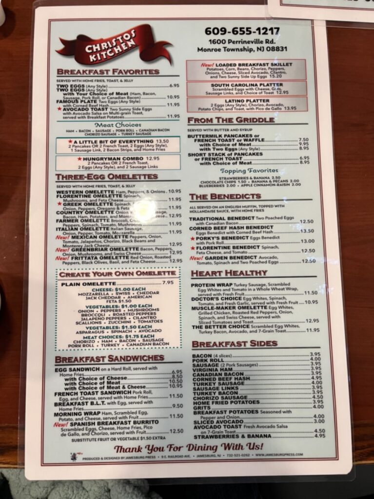 Christos Kitchen Menu 6